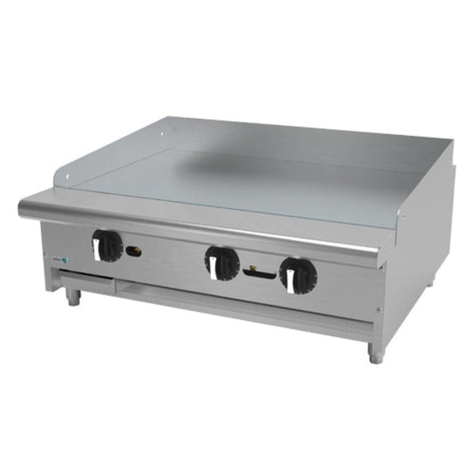 PLANCHA ASBER AETG-36-H | Plancha | Bandeja Recoge Grasa | Gas | Acero Inoxidable | Hotel Restaurante Cafetería Fonda | Plancha 36" Cold Rolled Nivelador Termostato Modular Quemadores Tipo U Piloto Charola Bandeja Grasa Gas Coccion Cocina Industrial Preparacion de alimentos Cocina Industrial Lonche Snack Comida Buffet Gourmet Uso Rudo Restaurante Mariscos Cafeteria Bistro Profesional
