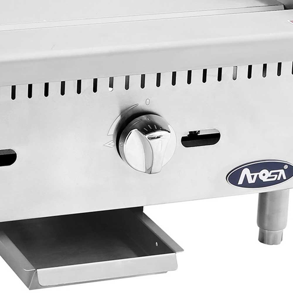 Atosa ATMG-24 Plancha Frente 60.9 cm Gas 2 Controles Acero Inoxidable - Planchas - Atosa - KitchenMax Store