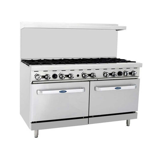 Atosa Ato-10B Estufa Gas 10 Quemadores 2 Hornos Acero Inoxidable - Estufas - Atosa - KitchenMax Store
