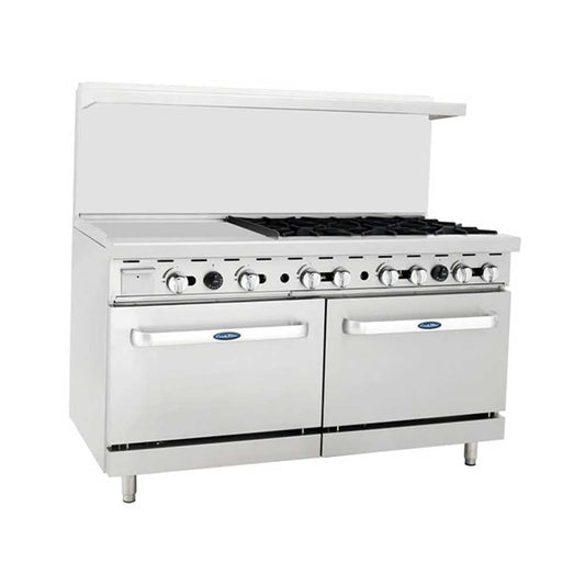 Atosa Ato-24G6B Estufa Gas 6 Quemadores Plancha Izq. 2 Hornos - Estufas Maestras - Atosa - KitchenMax Store