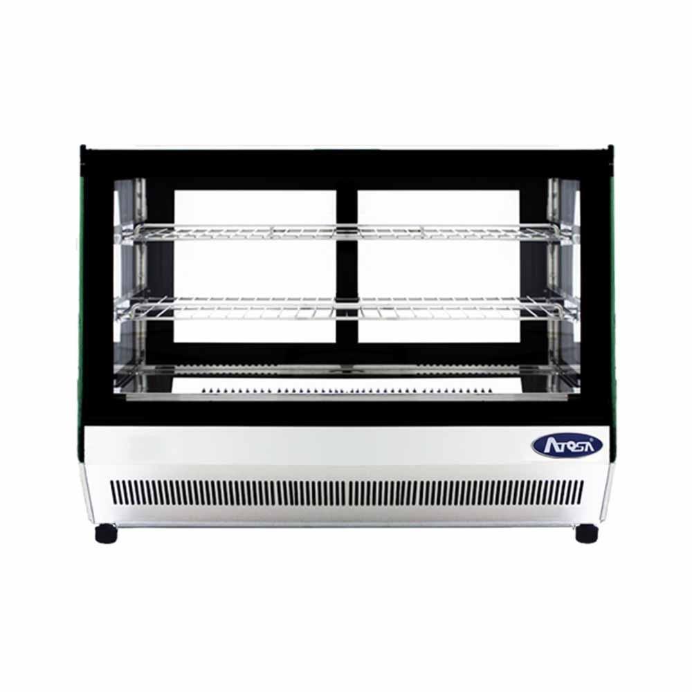 Atosa CRDS-56 Vitrina Refrigerada Cristal Rectangular 2 Puertas Corredizas Acero Inoxidable - Vitrina Refrigerada - Atosa - KitchenMax Store