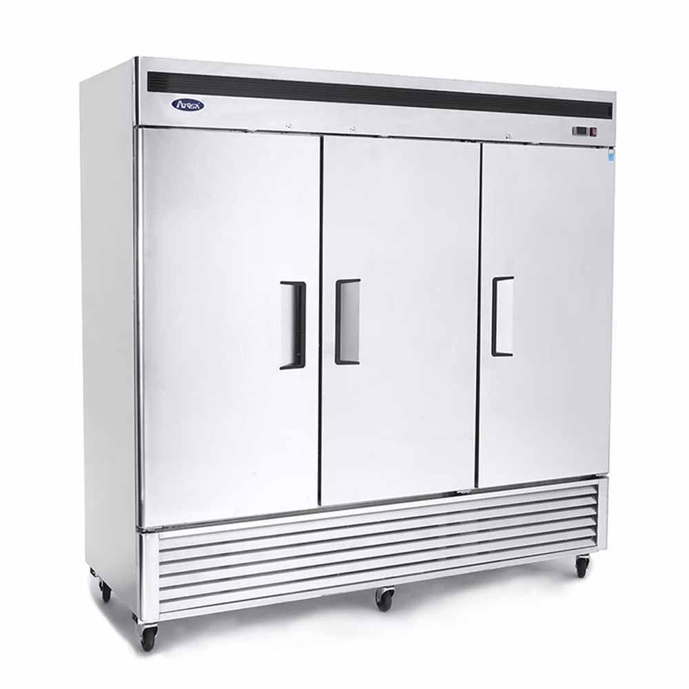 Atosa MBF8508GR Refrigerador Vertical 3 Puertas Solidas 9 Parrillas Acero Inoxidable - Refrigeradores - Atosa - KitchenMax Store