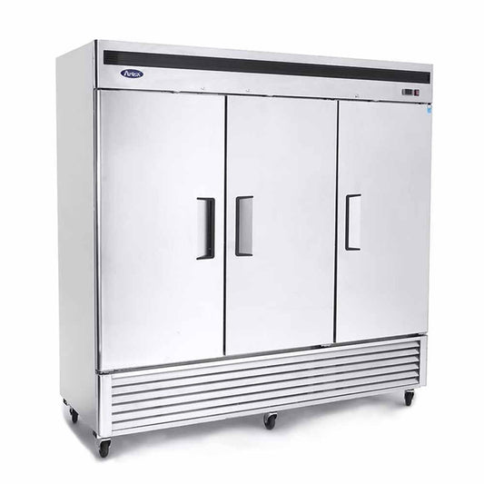 Atosa MBF8508GR Refrigerador Vertical 3 Puertas Solidas 9 Parrillas Acero Inoxidable - Refrigeradores - Atosa - KitchenMax Store
