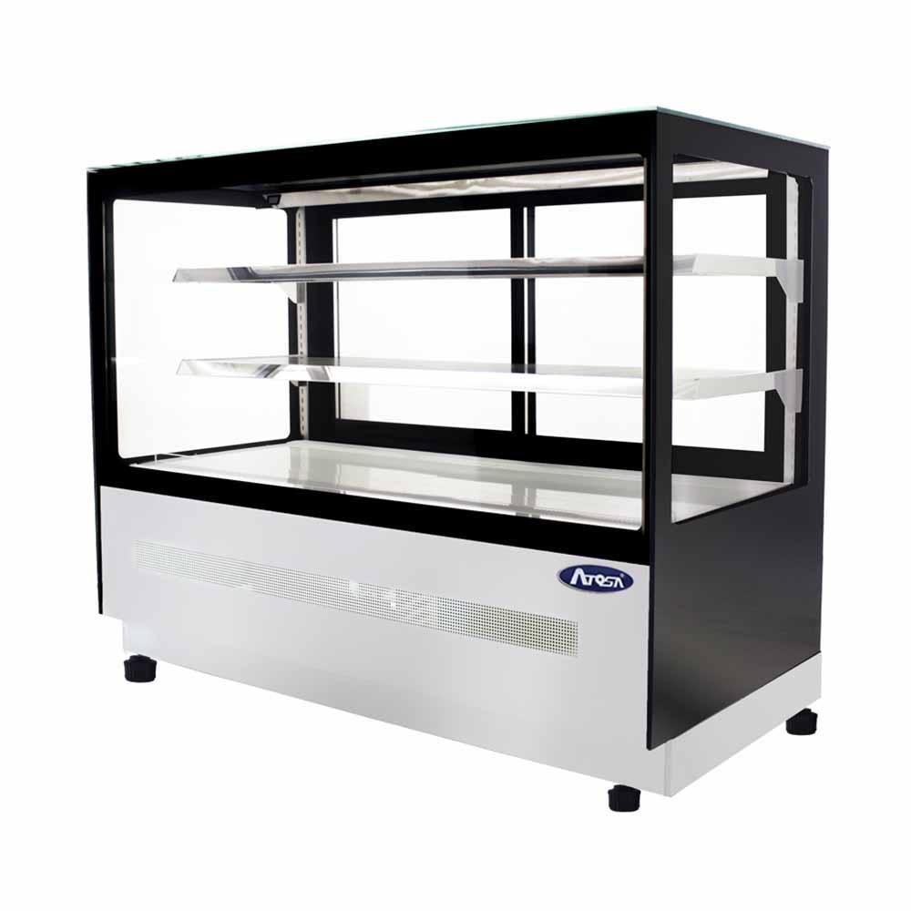 Atosa WDF157F Vitrina Refrigerada Cristal Rectangular 2 Puertas Corredizas Acero Inoxidable - Vitrina Refrigerada - Atosa - KitchenMax Store