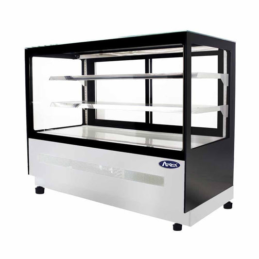 Atosa WDF157F Vitrina Refrigerada Cristal Rectangular 2 Puertas Corredizas Acero Inoxidable - Vitrina Refrigerada - Atosa - KitchenMax Store