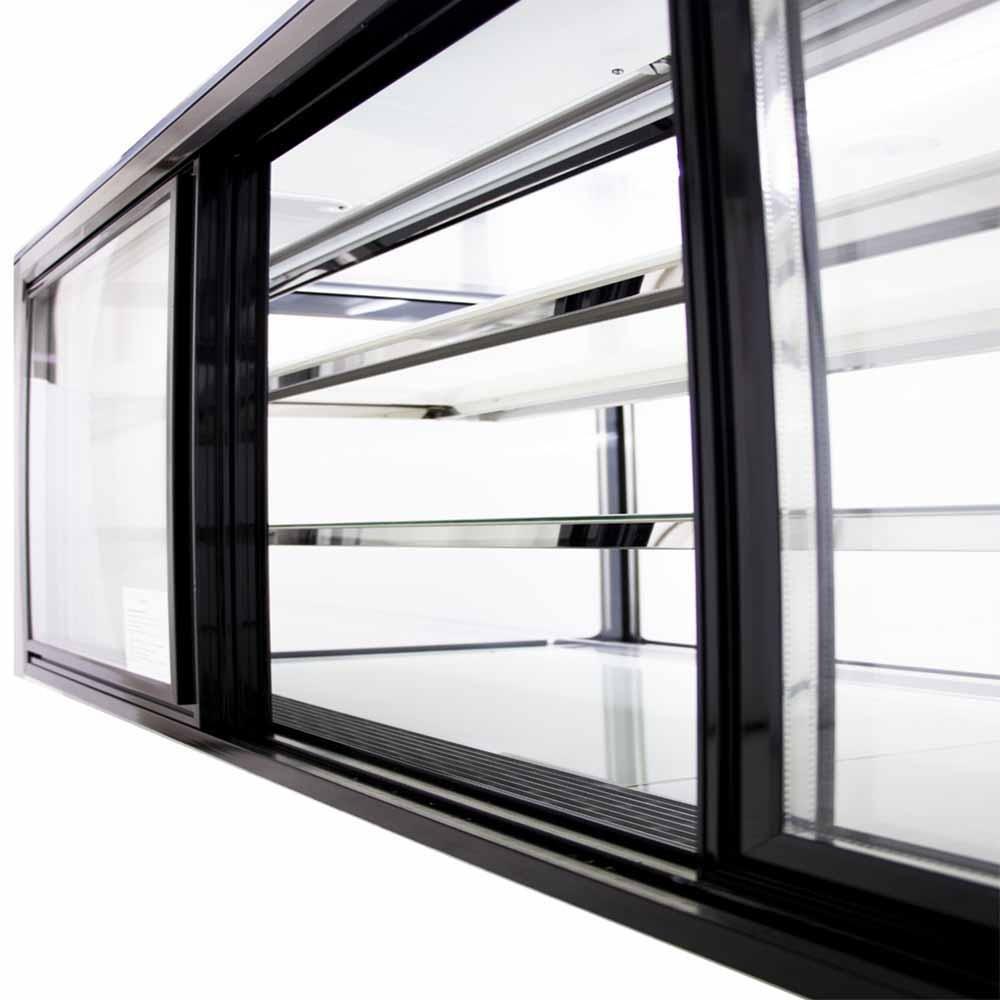 Atosa WDF177D Vitrina Refrigerada Cristal Curvo 3 Puertas Corredizas Acero Inoxidable - Vitrina Refrigerada - Atosa - KitchenMax Store