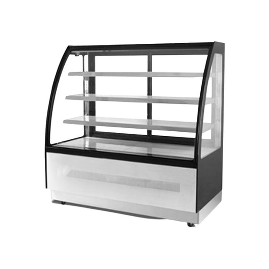 Atosa WDF157D Vitrina Refrigerada Cristal Curvo 2 Puertas Corredizas Acero Inoxidable - Vitrina Refrigerada - Atosa - KitchenMax Store
