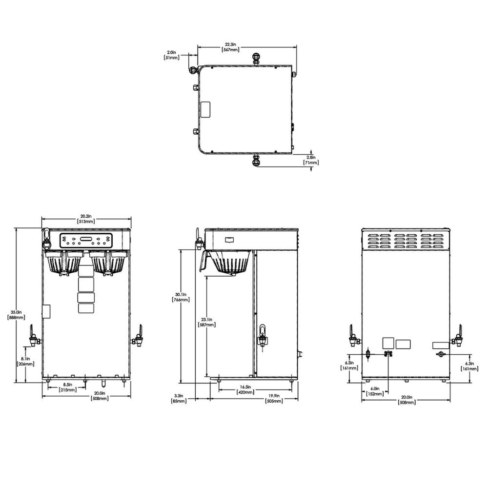 Bunn ICB TWIN, 120/240V SST TALL Cafetera ICB Infusion Series Twin para Cafe Cervecero Cafeterías Restaurantes Establecimiento Cocina Comedor Negocio Bebidas Bar. KitchenMax.Store. Envíos seguros a todo México. Cotiza hoy mismo.