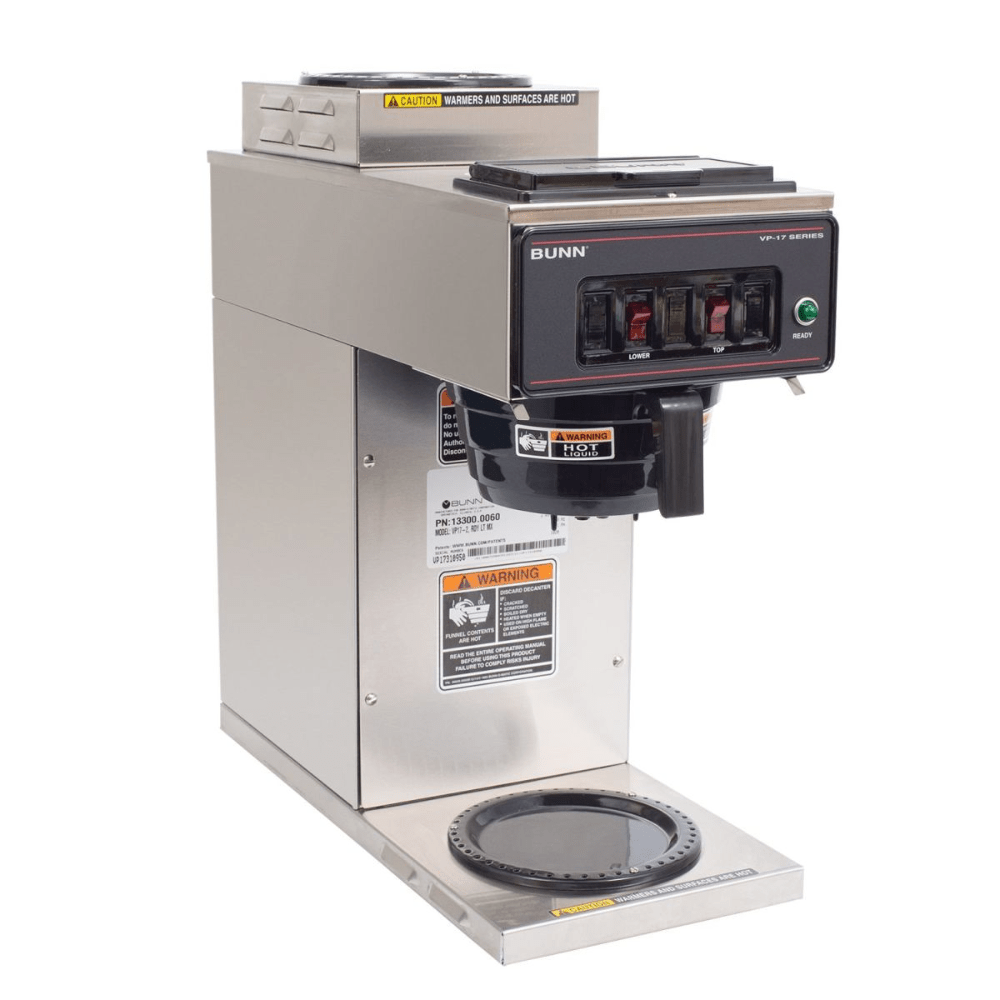 Bunn VP17-2, RDY LT MX Cafetera Percoladora 2 Calentadores Jarras Cafe Cafeteria Profesional Cafe Americano Cafeteria Tienda Autoservicio Restaurante Buffet Hotel Barra Desayuno Cafeteria Sala Maestros Oficina Cafe Aromatico 