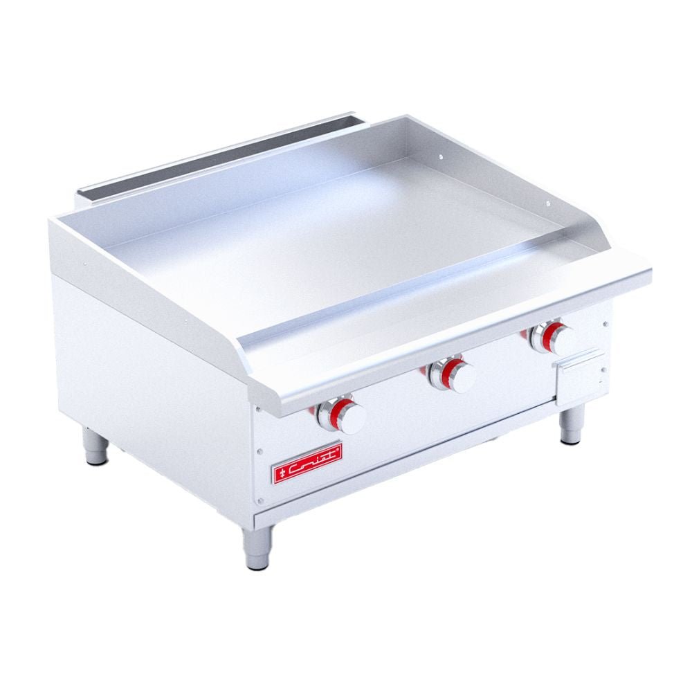 PLANCHA CORIAT CV-3 MASTER DE MESA | Plancha | 3 Quemadores Tipo "U" | Placa 3/4 Espesor | Gas | Molletes Asada Sincronizada Tortilla
