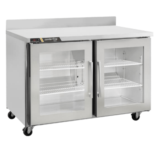 Centerline CLUC-36R-GD-WTLL Refrigerador Bajo Barra Puertas Cristal Mesa de Trabajo Abertura Izquierda -  - Centerline - KitchenMax Store