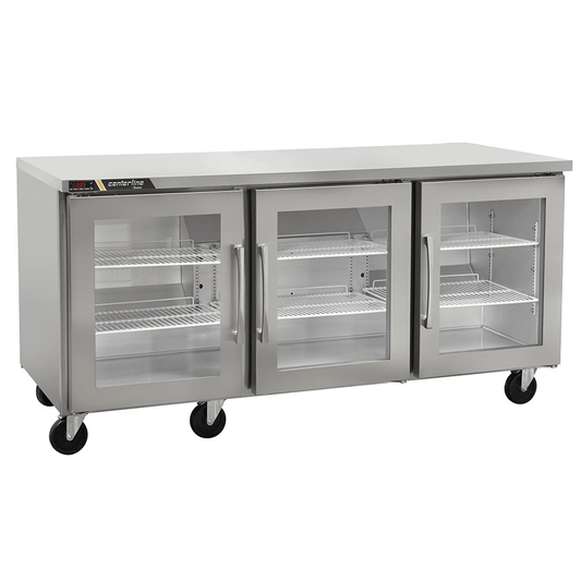Centerline CLUC-72R-GD-RRR 72" Refrigerador Bajo Barra Puertas Cristal Abertura Izquierda Derecha Izquierda 183.3 cm frente -  - Centerline - KitchenMax Store