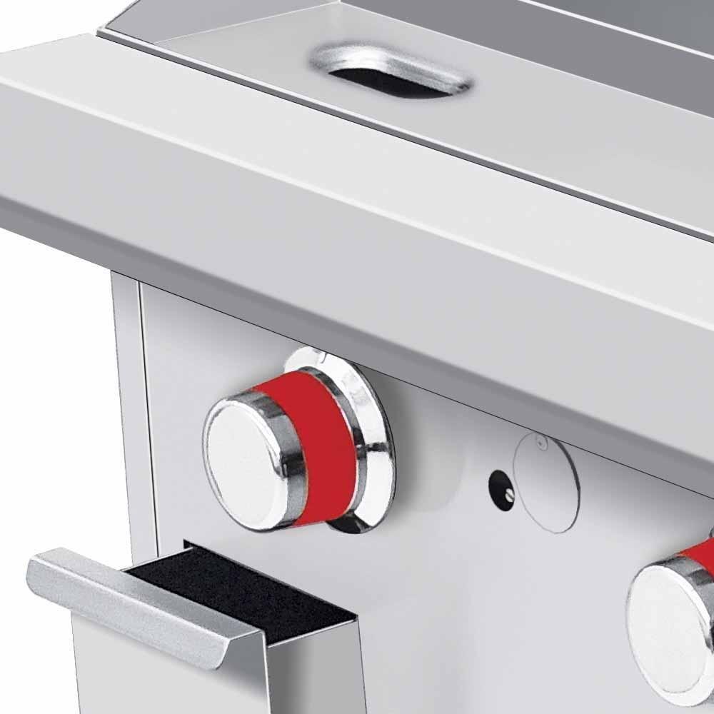 PLANCHA CORIAT CV-3 MASTER DE MESA | Plancha | 3 Quemadores Tipo "U" | Placa 3/4 Espesor | Gas | Molletes Asada Sincronizada Tortilla