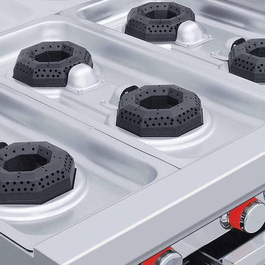 Coriat EC-6-GRILL MESA MASTER Estufa 6 Quemadores Plancha Gratinador - Estufas / Parrillas - Coriat - KitchenMax Store