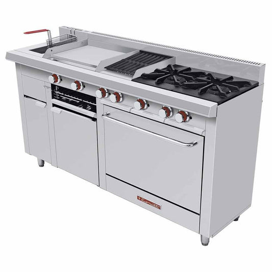 Coriat MULTIPLE TURBO PETIT Estufa 2 Quemadores Horno Asador  Acero Inoxidable - Estufas / Parrillas - Coriat - KitchenMax Store