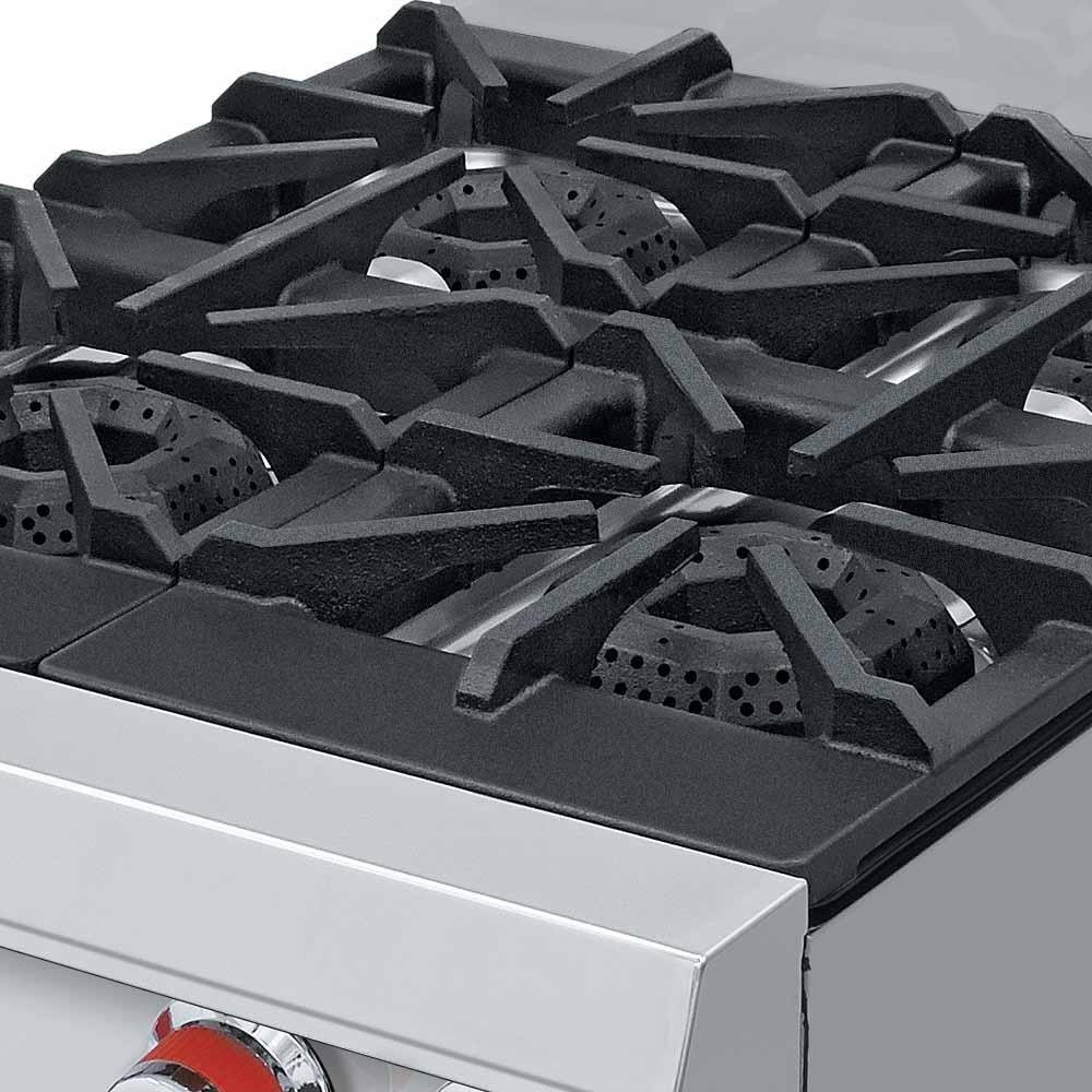 PARRILLA CORIAT PCV-4 DE MESA MASTER | Parrilla | 4 Quemadores | 2 Parrillas en Hierro Fundido | Sobre Cubierta Semi-sellada | Gas | Comisariatos Comida corrida Funerarias Hotelería Cafetería Hospitales Comedores Industriales