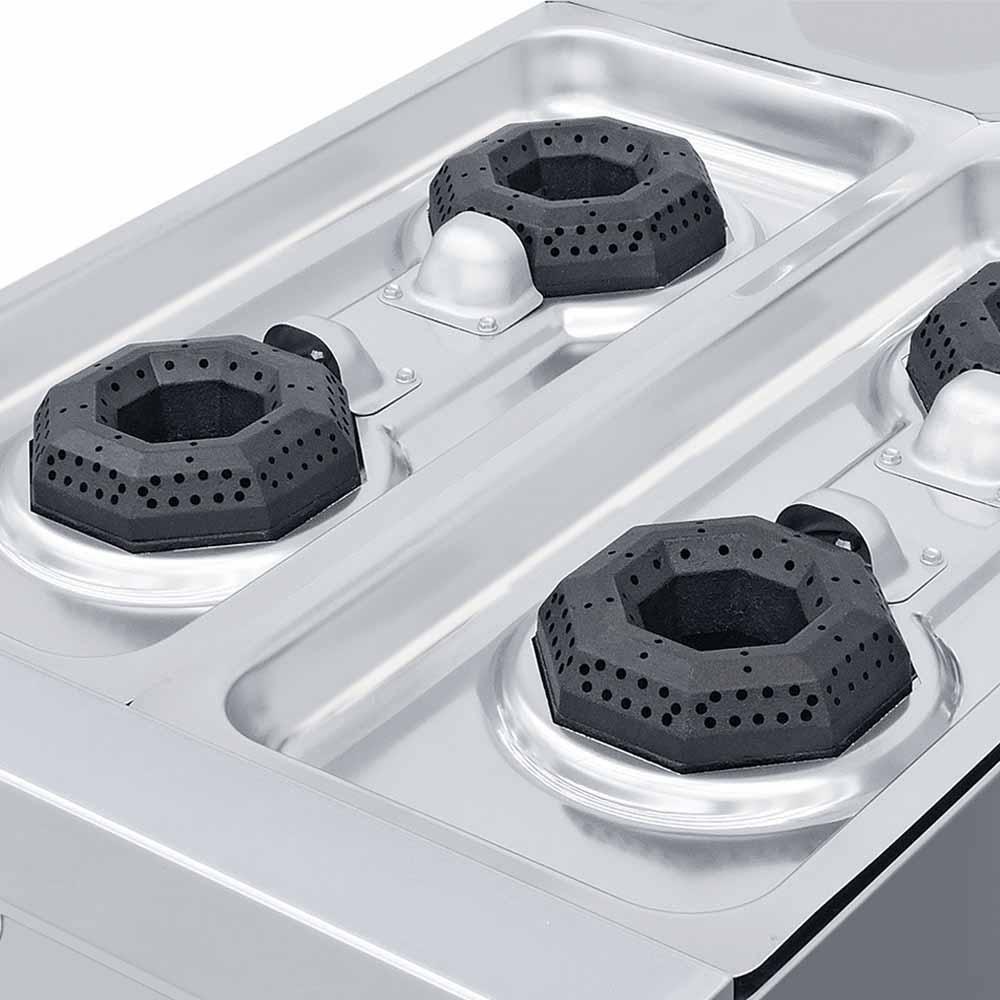 PARRILLA CORIAT PCV-4 DE MESA MASTER | Parrilla | 4 Quemadores | 2 Parrillas en Hierro Fundido | Sobre Cubierta Semi-sellada | Gas | Comisariatos Comida corrida Funerarias Hotelería Cafetería Hospitales Comedores Industriales