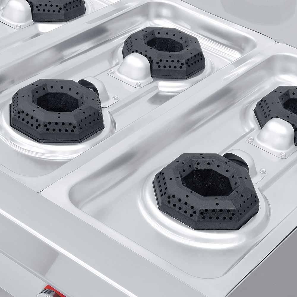 PARRILLA CORIAT PCV-6 MASTER | Parrilla 6 Quemadores | 3 Parrillas Hierro Fundido | Sobre Cubierta Semi-sellada | Gas | Lámina Acero Aluminizado. | Parrilla Quemadores Estufa Respaldo Empotrar Charola Residuos Hotel Comida Alimentos Cocción Base Heavy Duty Acero inoxidable Hotel Restaurante Cenaduria Indsutrial Uso Rudo Master Cocina