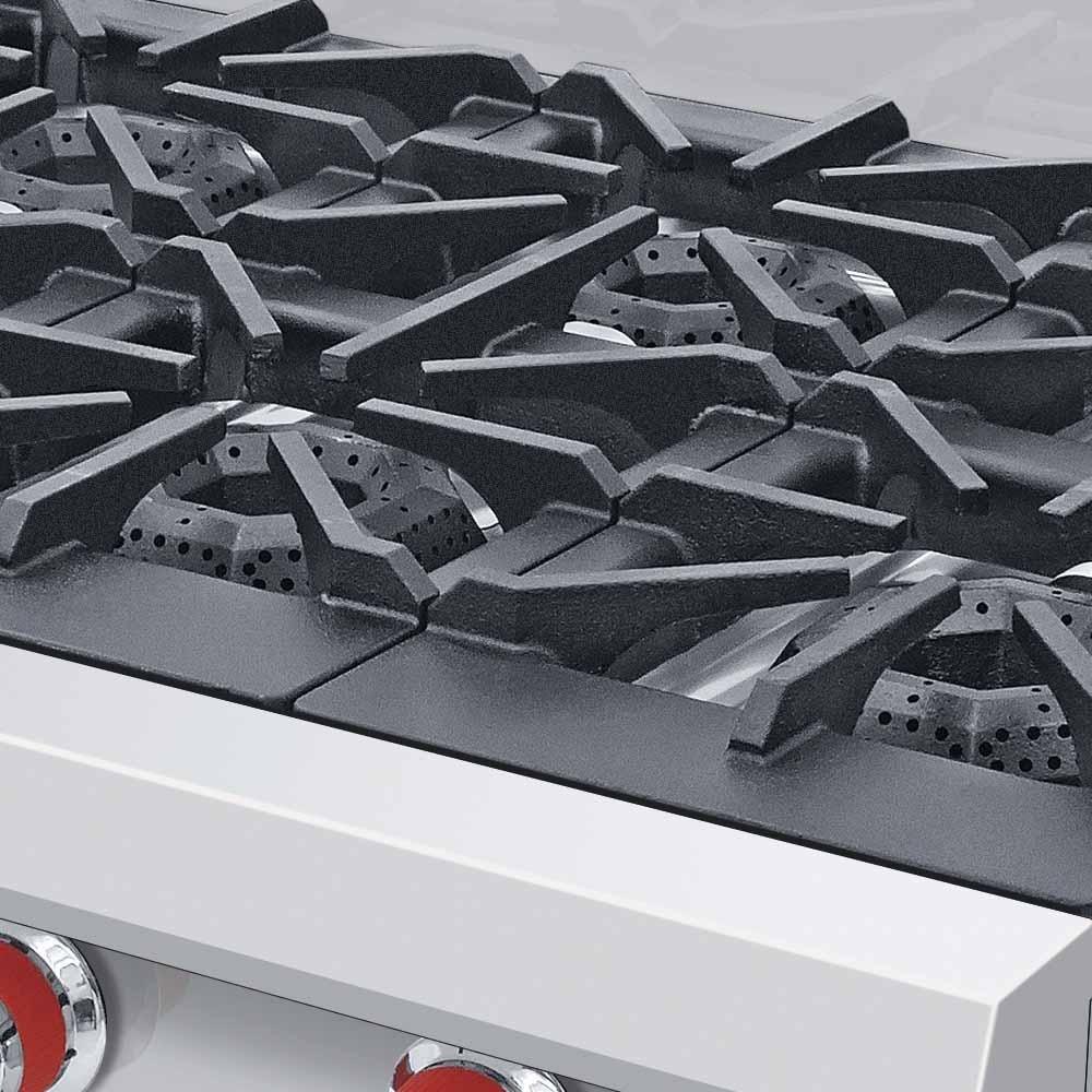 PARRILLA CORIAT PCV-6 MASTER | Parrilla 6 Quemadores | 3 Parrillas Hierro Fundido | Sobre Cubierta Semi-sellada | Gas | Lámina Acero Aluminizado. | Parrilla Quemadores Estufa Respaldo Empotrar Charola Residuos Hotel Comida Alimentos Cocción Base Heavy Duty Acero inoxidable Hotel Restaurante Cenaduria Indsutrial Uso Rudo Master Cocina