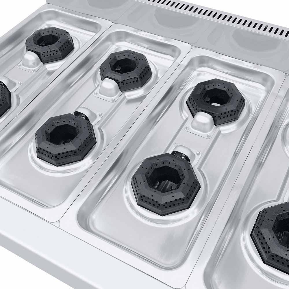 PARRILLA CORIAT PCV-8 DE MESA HD | Parrilla 8 Quemadores | 4 Parrillas Hierro Fundido | 4 Cubiertas Semi-Selladas | Gas | Parrilla Quemadores Restaurante Preparacion Coccion Cocina Industrial Charola Uso Rudo Alimentos Sin Horno Base Respaldo Hierro Piloto Aislamiento Térmico Gas Cafetería Bistró Hotel Gourmet