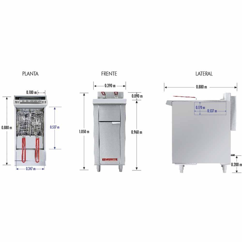 Coriat TURBO-20-3Q MASTER Freidora Gas 1 Tina 2 Canastillas - Freidores - Coriat - KitchenMax Store