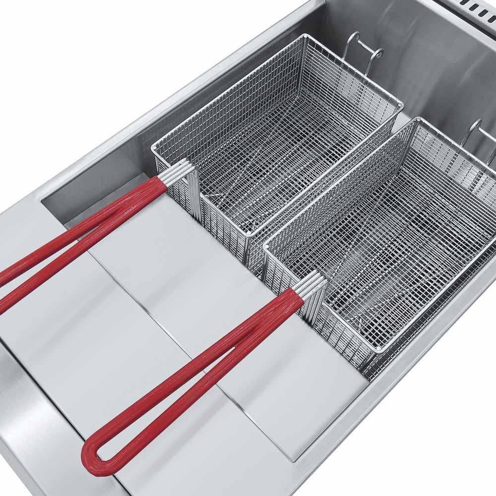 FREIDORA CORIAT TURBO-25.5-4Q DE PISO HD | Freidora de Piso | 2 Canastillas | 25.5 Litros | 3 Quemadores | Zona Fría al Fondo | Gas | Pollo Frito Nuggets Papas a la Francesa Bar Restaurante Puesto Comida Cocina Comedor Industrial Restaurante