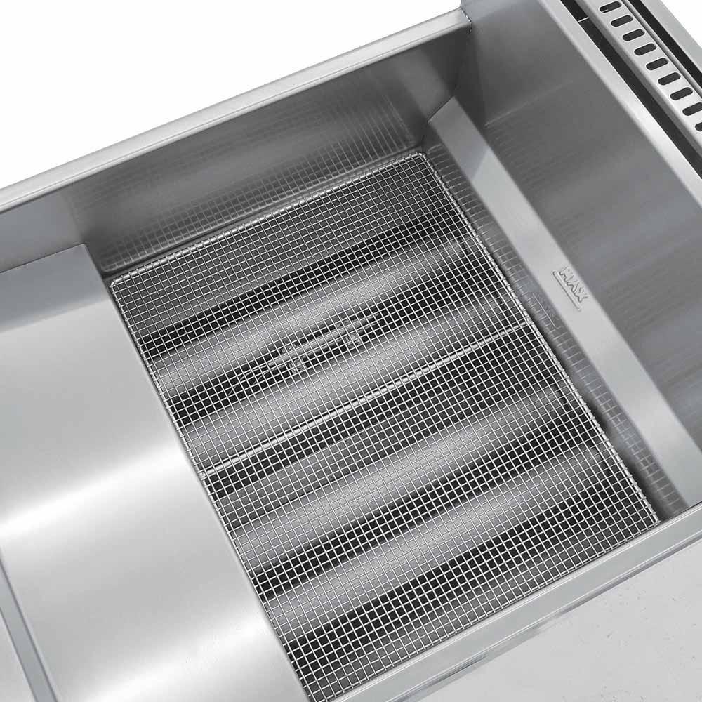 FREIDORA CORIAT TURBO-25.5-4Q DE PISO HD | Freidora de Piso | 2 Canastillas | 25.5 Litros | 3 Quemadores | Zona Fría al Fondo | Gas | Pollo Frito Nuggets Papas a la Francesa Bar Restaurante Puesto Comida Cocina Comedor Industrial Restaurante