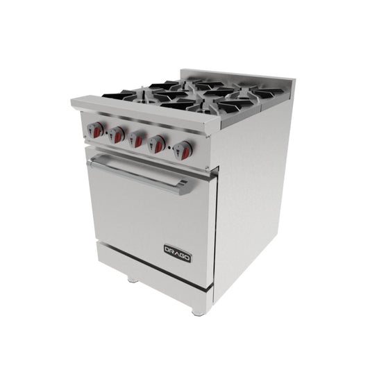 Drago CG-41 Estufa 4 Quemadores Horno Acero Inoxidable -  - Drago - KitchenMax Store
