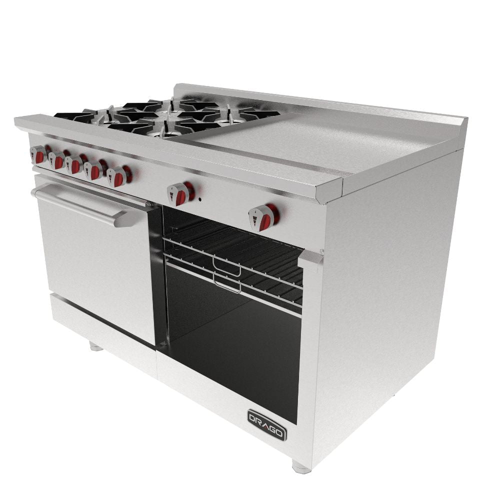 Drago CG-41 PD Estufa 4 Quemadores Horno Plancha Gratinador -  - Drago - KitchenMax Store