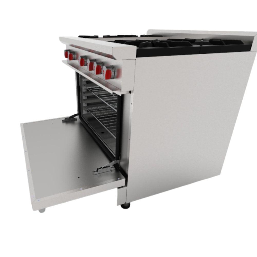 Drago CG-41P Estufa 4 Quemadores Horno Plancha -  - Drago - KitchenMax Store