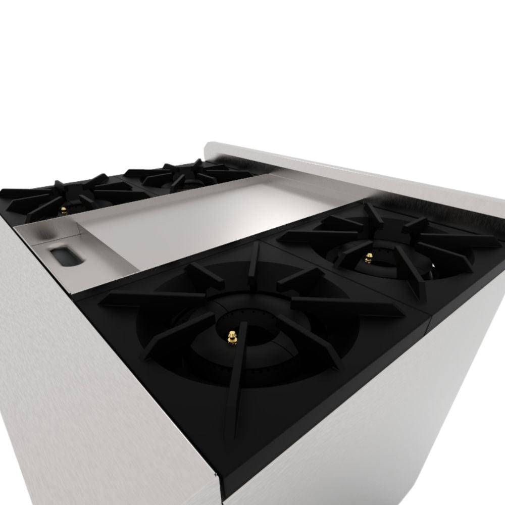 Drago CG-41P Estufa 4 Quemadores Horno Plancha -  - Drago - KitchenMax Store