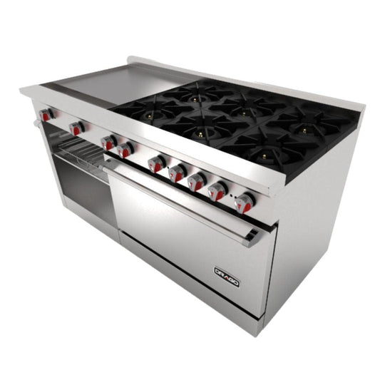 Drago CG-61PD Estufa 6 Quemadores Horno Plancha Gratinador -  - Drago - KitchenMax Store