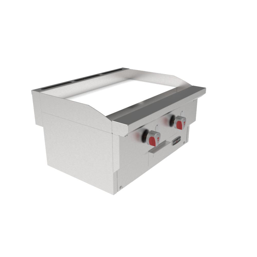 Drago PG-2 SLIM Plancha Frente 61 cm Gas 2 Controles Acero Inoxidable -  - Drago - KitchenMax Store