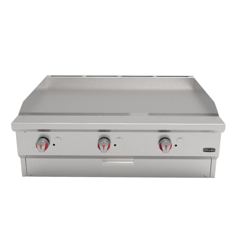 Drago PG-3 Plancha 91.5 cm Gas 3 Controles Acero Inoxidable -  - Drago - KitchenMax Store