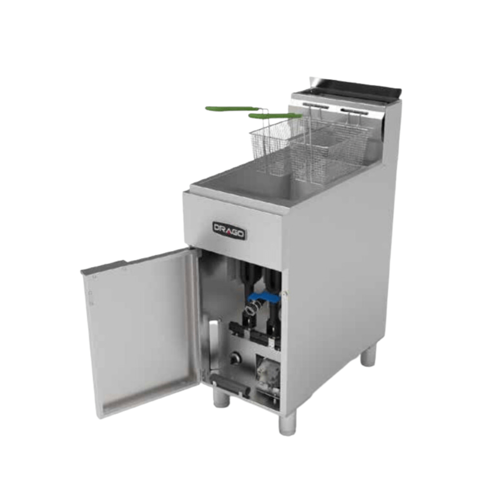 Drago FG-21RS Freidor 2 Canastillas Acero Inoxidable -  - Drago - KitchenMax Store