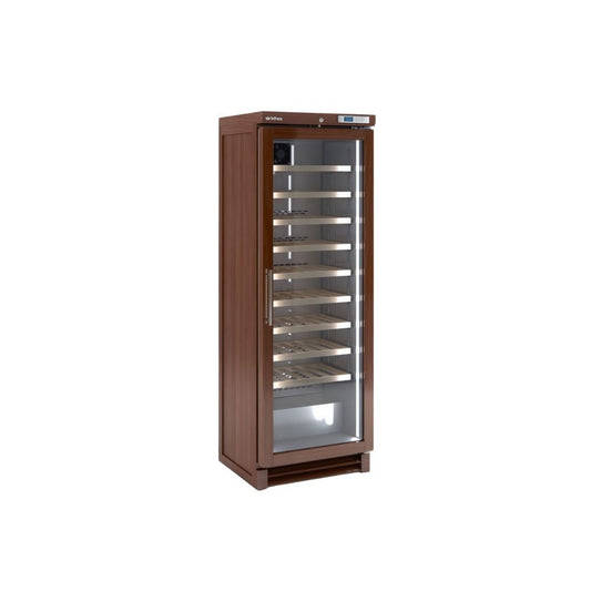 ENFRIADOR INFRICO EVV100 | Enfriador Botellero Vertical para Vinos | 1 Puerta Cristal | 100 Botellas | Madera | Bar Restaurante Hotel Refrigerar Congelar Cocina Comedor Cocina Industrial Conservar 
