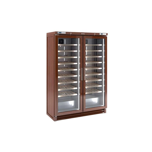 ENFRIADOR INFRICO EVV200MX | Enfriador Botellero Vertical para Vinos | 2 Puertas Cristal | 200 Botellas | Madera | Bar Restaurante Hotel Refrigerar Congelar Cocina Comedor Cocina Industrial Conservar
