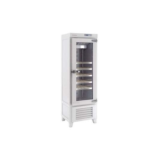 ENFRIADOR INFRICO EVV23R1G | Enfriador Botellero Vertical para Vinos | 1 Puerta Cristal | 90 Botellas | Madera | Bar Restaurante Hotel Refrigerar Congelar Cocina Comedor Cocina Industrial Conservar