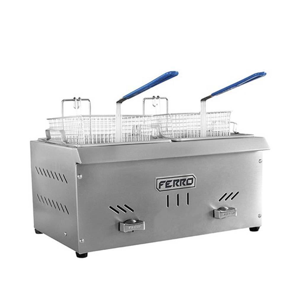 Ferro 16181002 Freidor Petit Doble 6 lt Acero Inoxidable - Freidoras - Ferro - KitchenMax Store