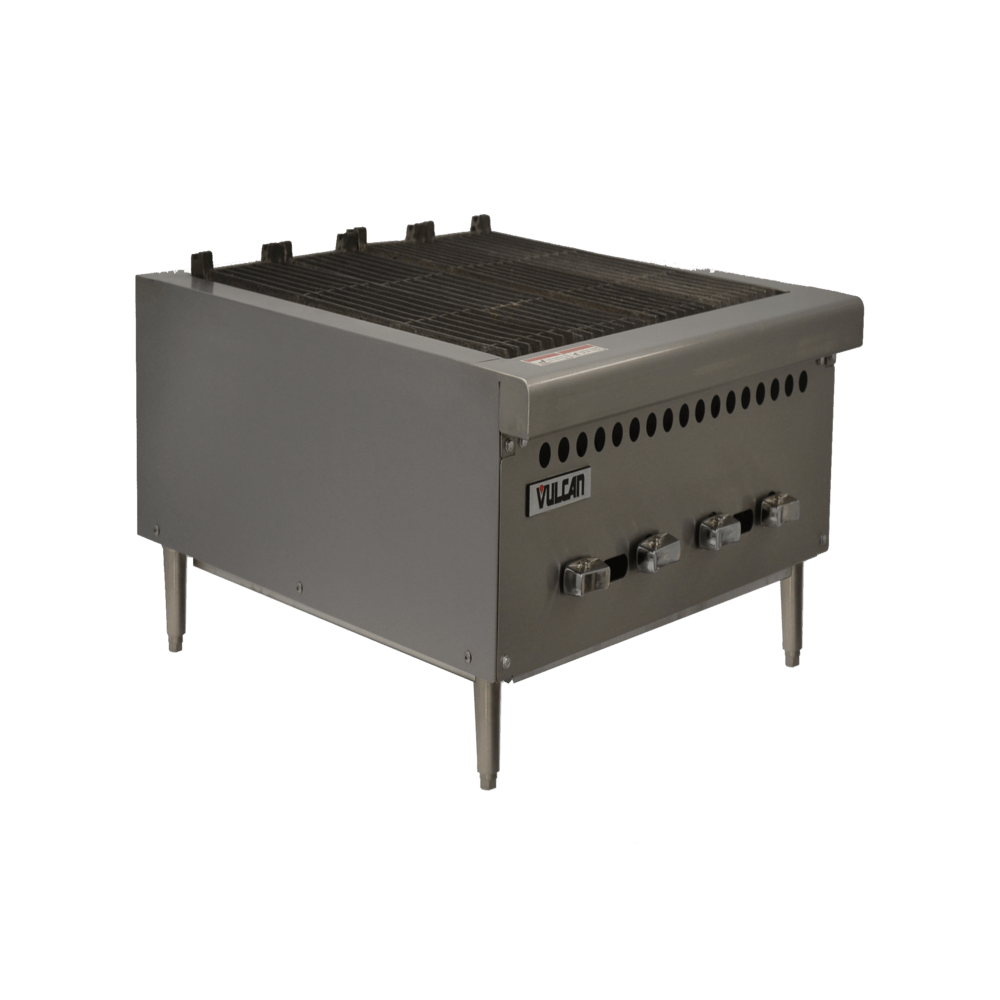 Hobart Vulcan VCRB25 Asador Frente -25 Pulgadas- Gas 4 Controles Acero Inoxidable Gris - Asador - Vulcan - KitchenMax Store
