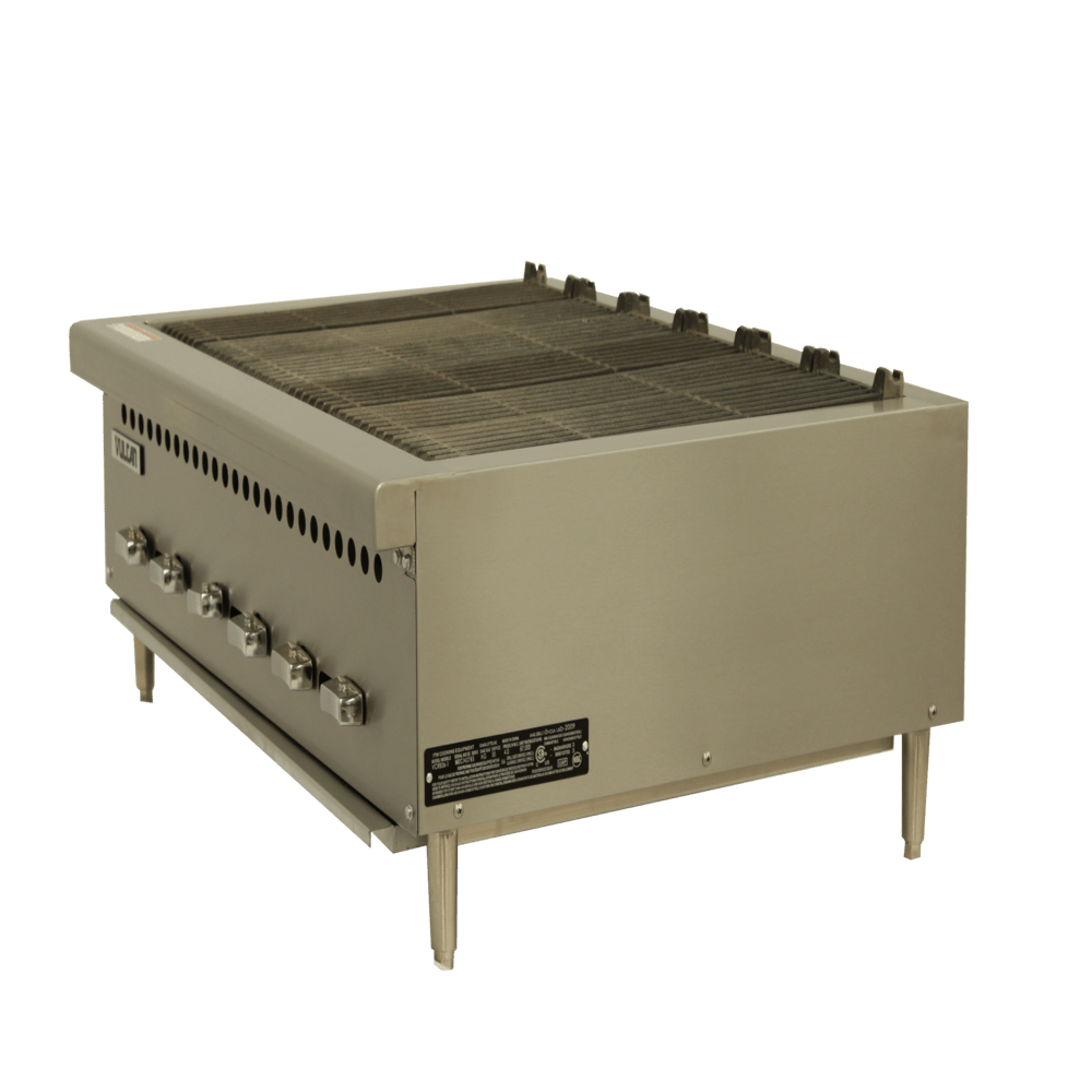 Hobart Vulcan VCRB36 Asador - 25 Pulgadas - Gas 6 Controles Acero Inoxidable Gris - Asador - Vulcan - KitchenMax Store