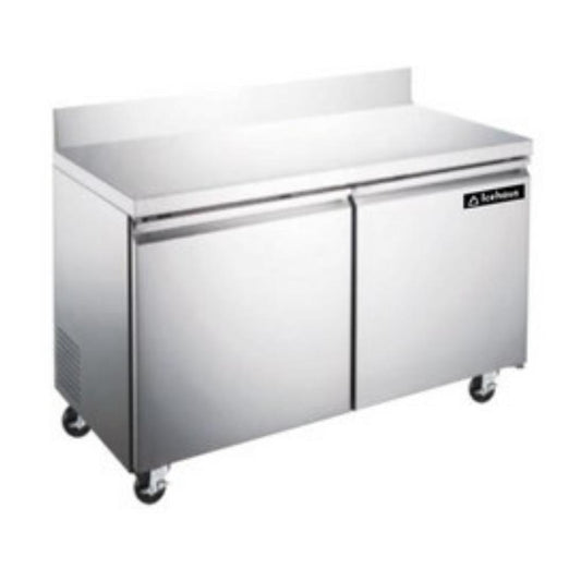 Icehaus MTR-2P-SS-02 Mesa Preparacion 2 Puerta Solida 12 Pies - 388 Litros - Mesas de trabajo refrigeradas - Icehaus - KitchenMax Store