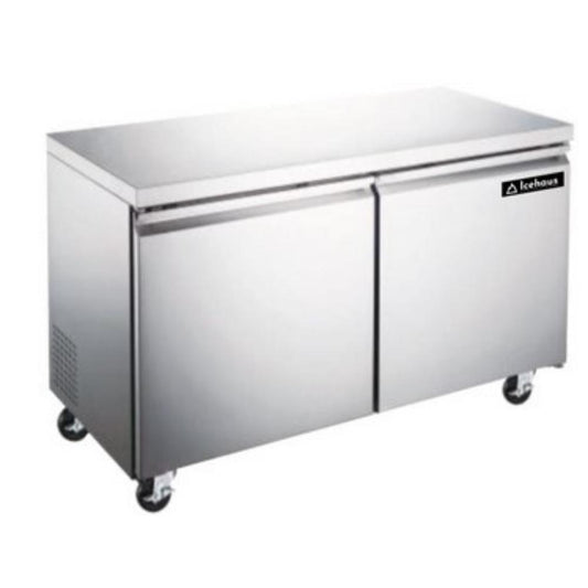 Icehaus RBB-2P-SS-02 Bajo Barra Refrigerador 2 Puerta Solida 16 Pies-428 Litros - Mesas de trabajo refrigeradas - Icehaus - KitchenMax Store