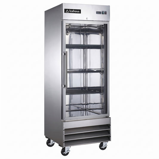 Icehaus CV-1PC-SS-01 Congelador Vertical 1 Puerta Cristal 23 Pies - 650 Litros