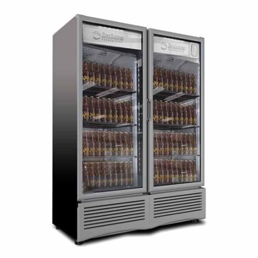 Imbera Ccv900 1022008 Refrigerador Cervecero Vertical con 2 Puertas Cristal, 10 Parrillas y 25.39 Pies -  719 Litros de capacidad. Con iluminación LED, Cuerpo esmaltado Negro - Refrigeradores Verticales - Imbera - KitchenMax Store