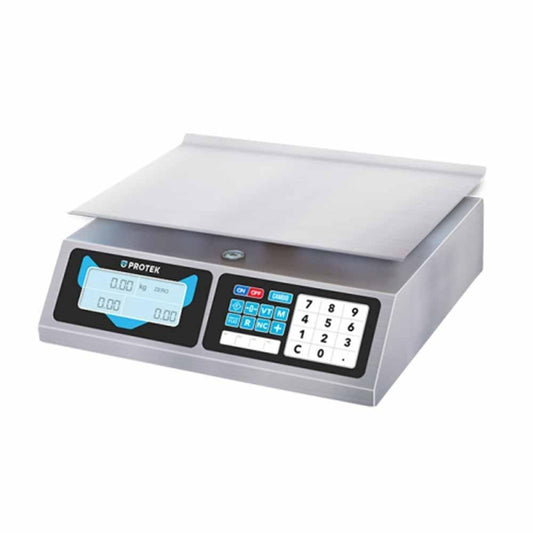 Imbera Protek Bpk-40 1020546 Bascula Multifuncional 40 Kg Sobre Mostrador Recepción Pesar Cobrar Báscula para Fruteria Verduleria Tienda Negocio Cremeria.  KitchenMax.Store. Envíos seguros a todo México. Cotiza hoy mismo.