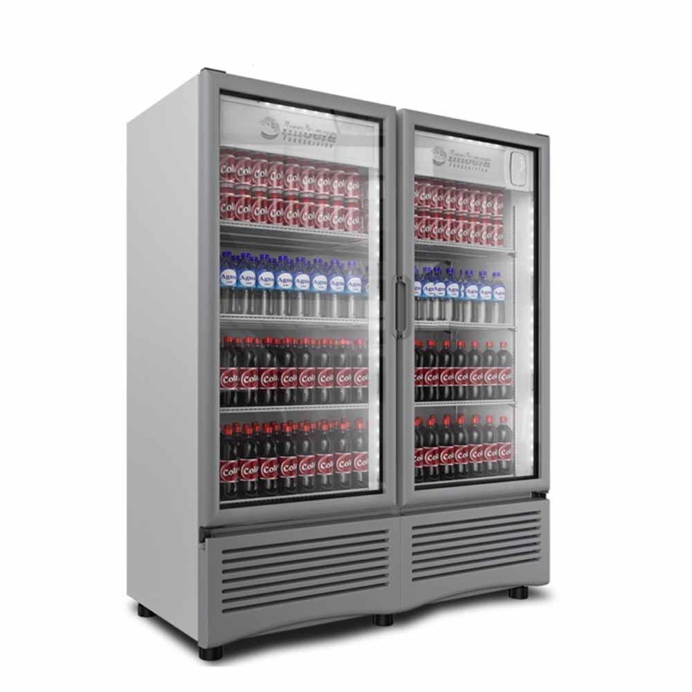 Imbera VR35D 2P 1023618 Refrigerador Vertical con 2 Puertas de Cristal, 8 Parrillas y 22.84 Pies -  647 Litros de capacidad. Con iluminación LED, Cuerpo esmaltado Gris - Refrigeradores Verticales - Imbera - KitchenMax Store