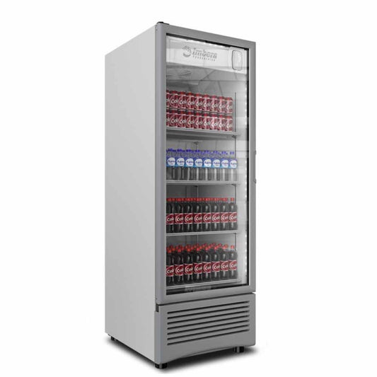 Imbera Vr25  1023777 Refrigerador Vertical con 1 Puerta de Cristal, 4 Parrillas y 18.57 Pies - 526 Litros de capacidad. Con iluminación LED, Cuerpo esmaltado Gris - Refrigeradores Verticales - Imbera - KitchenMax Store