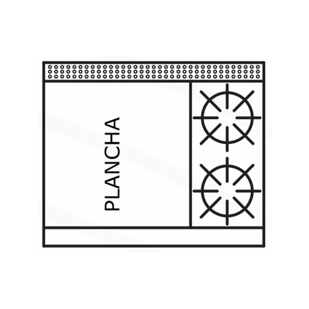 International EM3/3Q Estufa Triple 3 Quemadores Gas LP - Estufas Maestras - International - KitchenMax Store