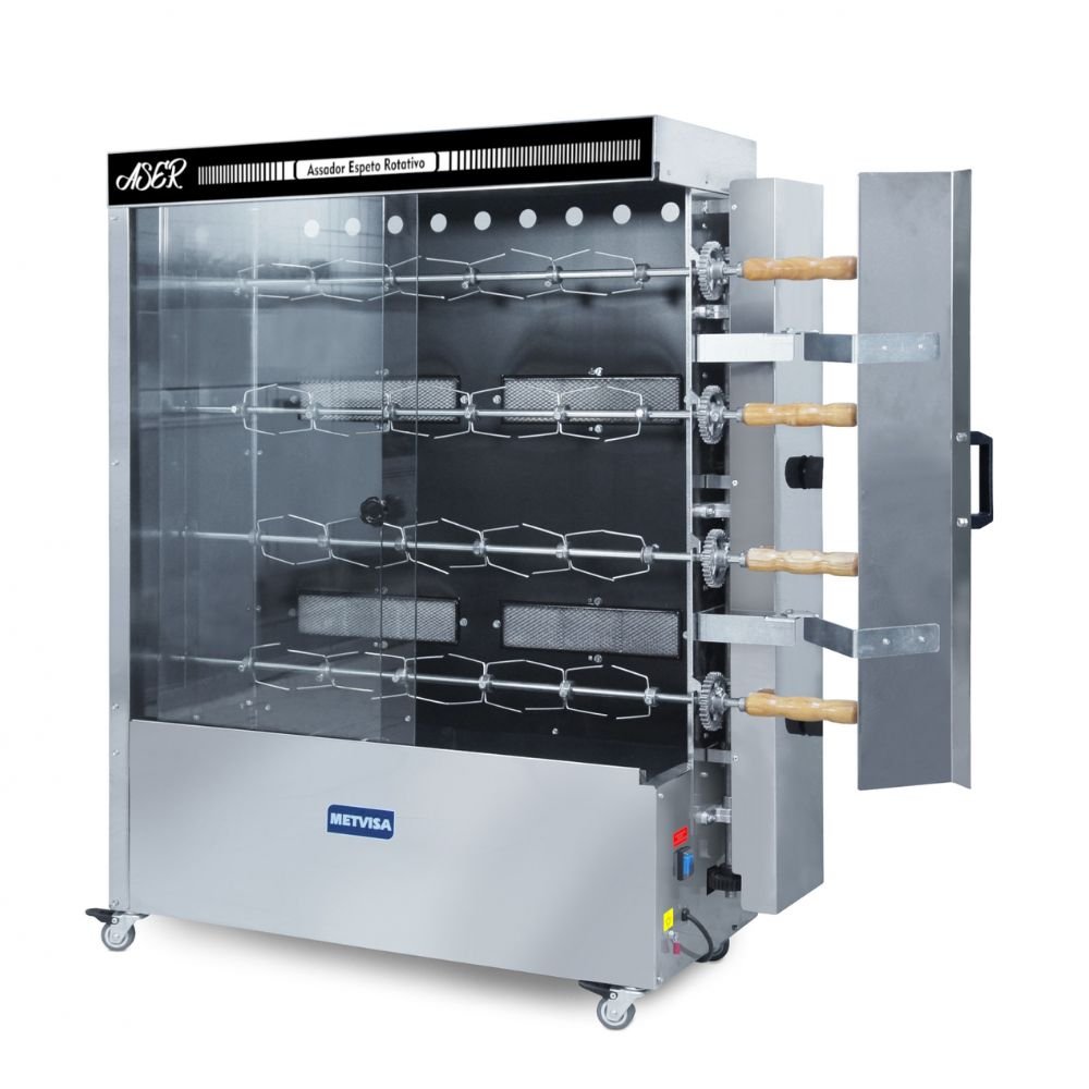 Metvisa MTA-ASER-40 Asador Pollos Rotativo Electrico para 20 Pollos Pollos Rotativo para Polleria Restaurante Banquetes Negocio Rostizado. KitchenMax.Store. Envíos seguros a todo México. Cotiza hoy mismo.